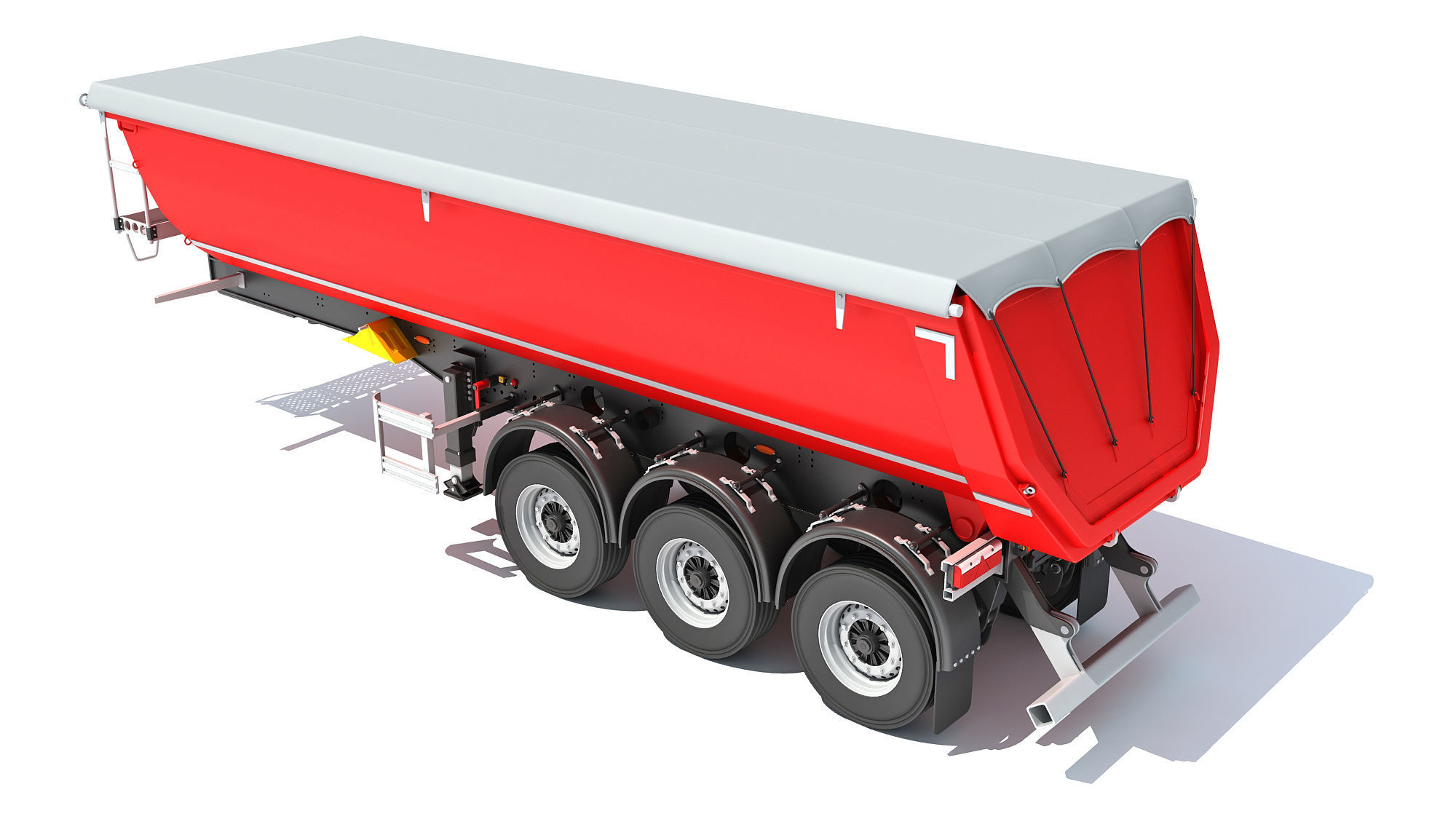 Farm Trailer 3D model_3