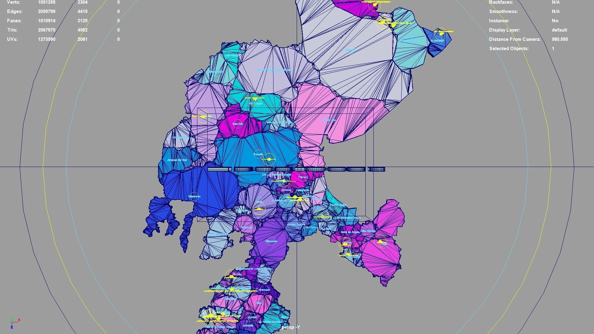 Zacatecas Mexico map region geography political geographic 3D model_4