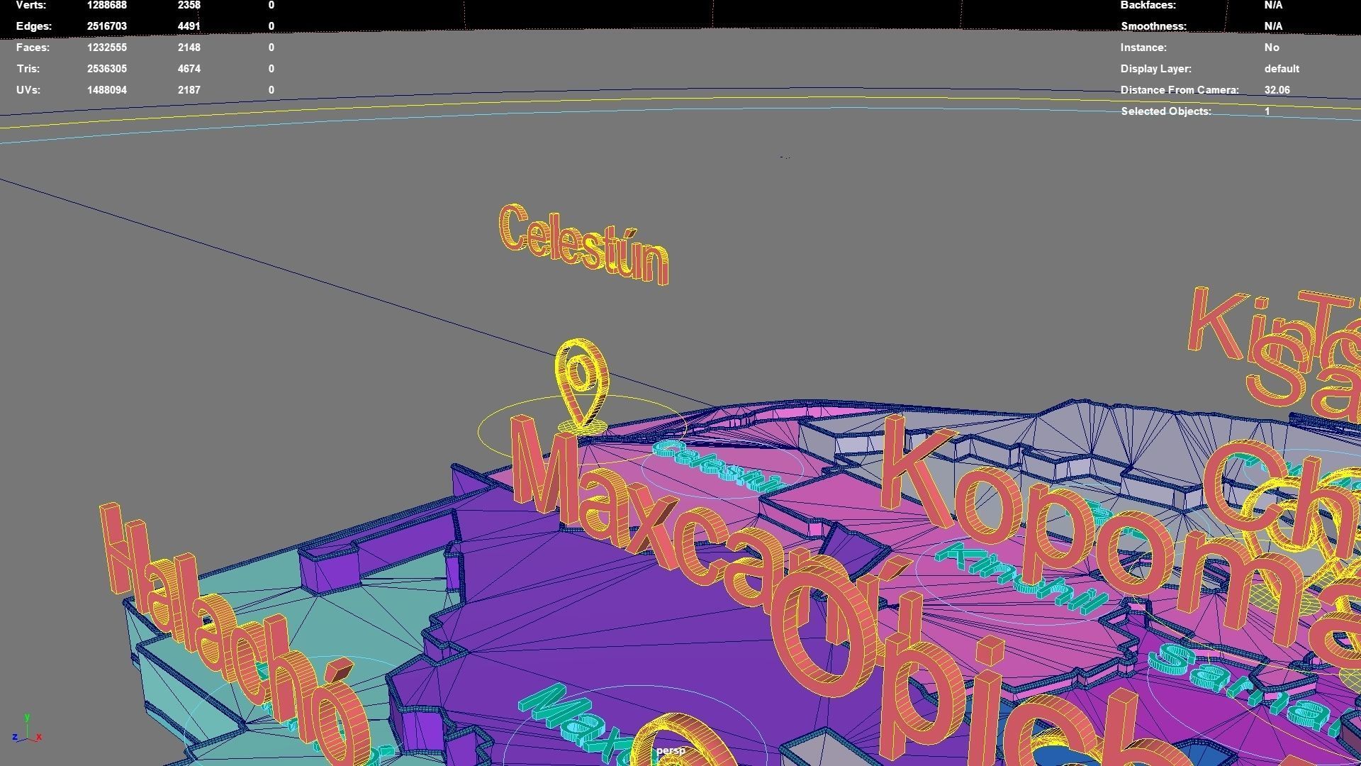 Yucatan  Mexico map region geography political geographic 3D model_8