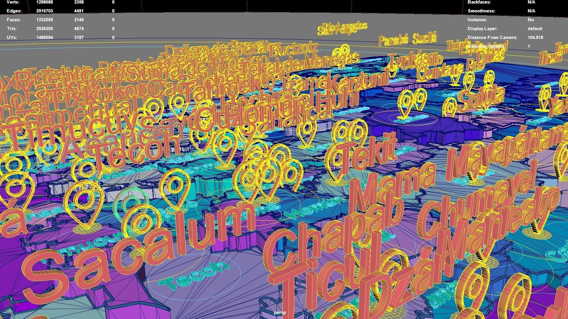 Yucatan  Mexico map region geography political geographic 3D model_7