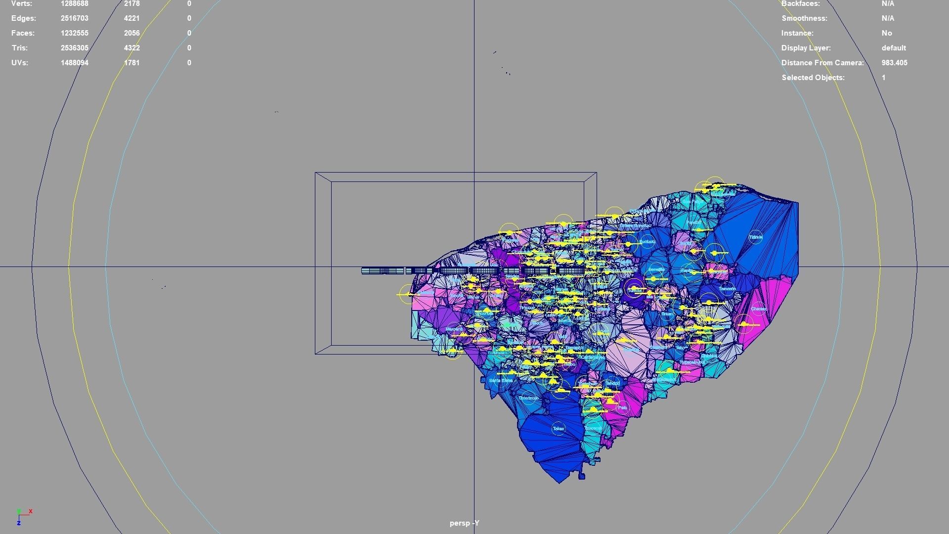 Yucatan  Mexico map region geography political geographic 3D model_4
