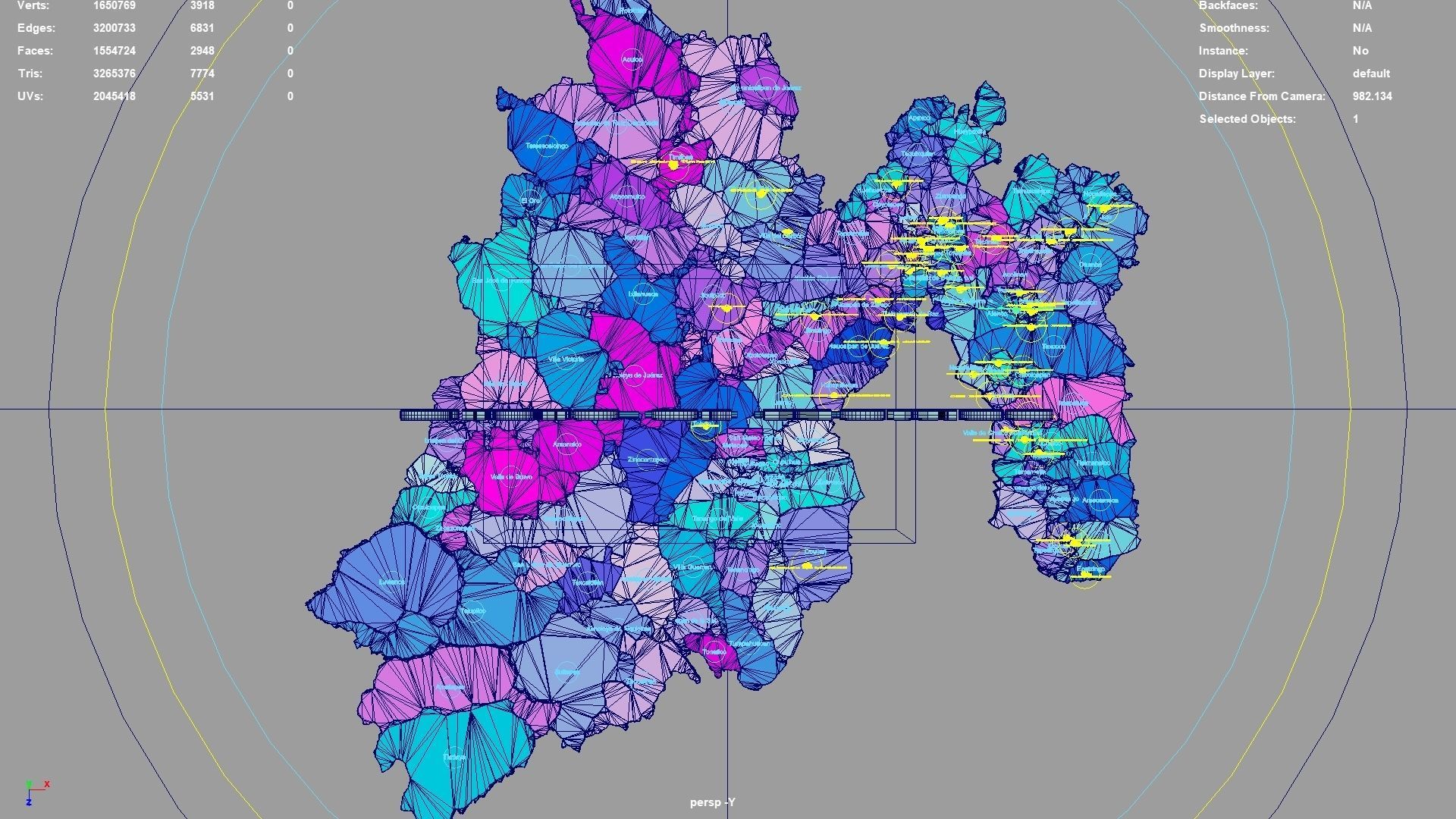 State of Mexico  Mexico map region geography political 3D model_4