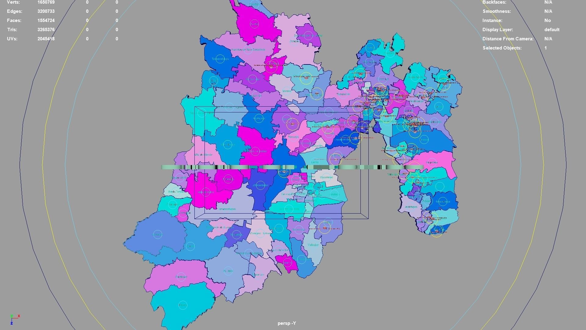 State of Mexico  Mexico map region geography political 3D model_1