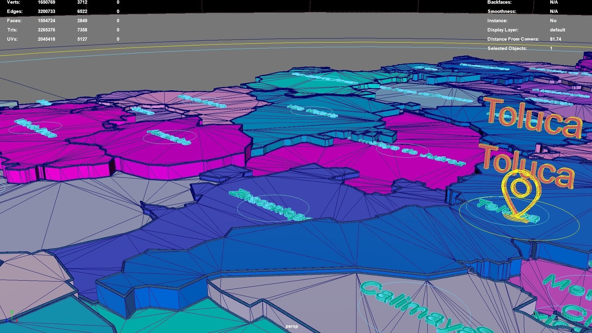 State of Mexico  Mexico map region geography political 3D model_8