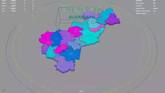 Queretaro  Mexico map region geography political geographic