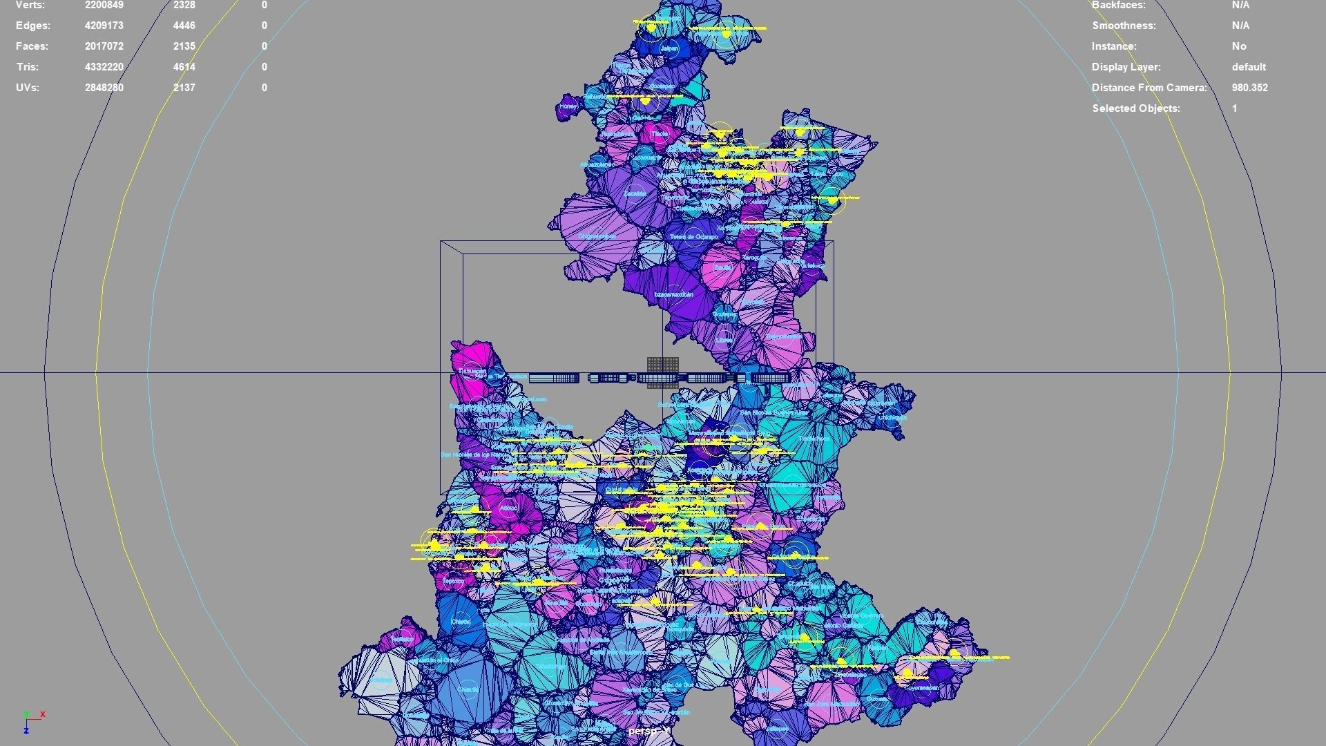 Puebla  Mexico map region geography political geographic 3D model_4