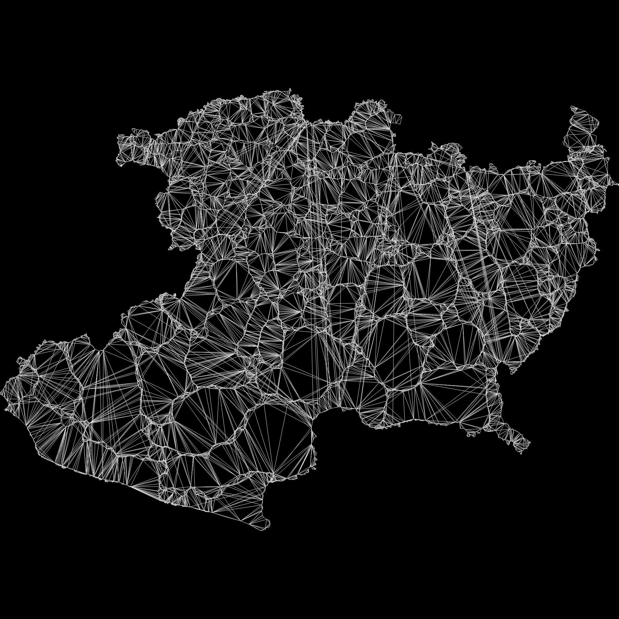 Michoacan  Mexico map region geography political geographic 3D model_10