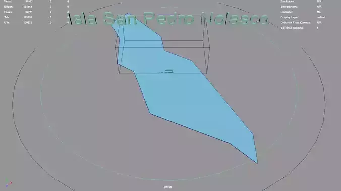 Isla San Pedro Nolasco  Mexico map region geography political 3D model