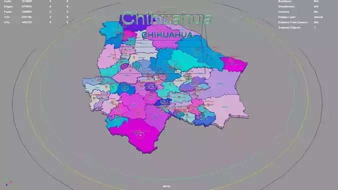 Chihuahua  Mexico map region geography political geographic