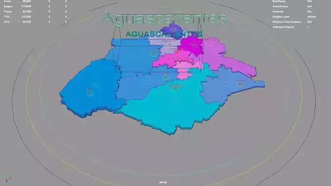 Aguascalientes  Mexico map region geography political geographic