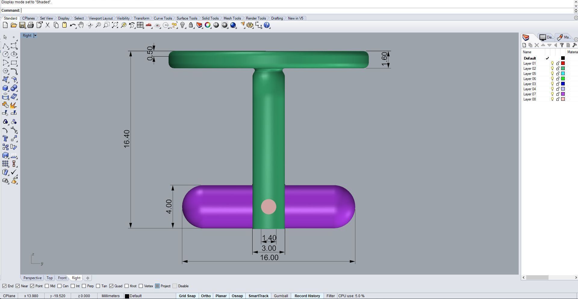 Yin and Yang cufflinks 3D print model_24
