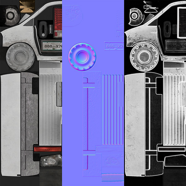 Van model chevrolet express vans Low-poly 3D model_6