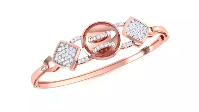 High Jewelry Italian Diamond Bracelets 3dm stl obj gltf