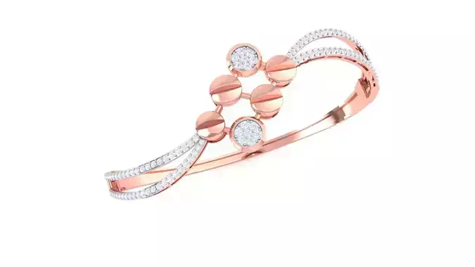 Screw Head Twisted High Jewelry Italian Diamond Bracelets 3dm  3D print model