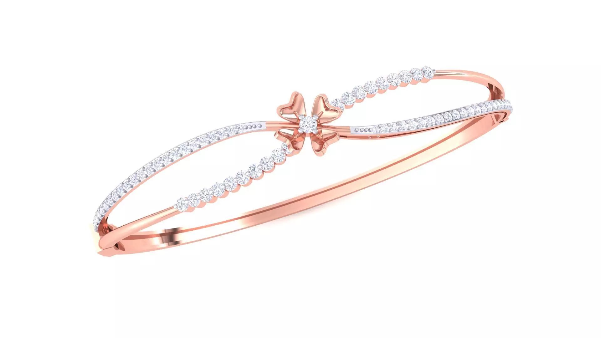 Flower High Jewelry Italian Diamond Bracelets 3dm stl obj gltf 3D print model_0