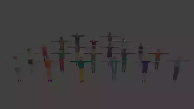 Low poly character bundle 