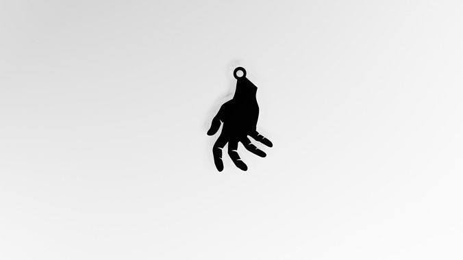 hand earring keychain halloween decor 3D print model