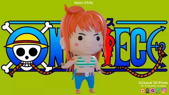 Nami Chibi - One Piece 3D print model