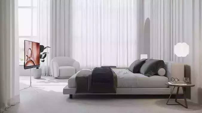 ProVis3D 035 - Modern Interior Series Bedroom 3D model