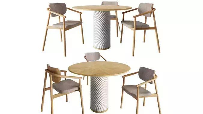 Monceau Table and Moroso Klara Armchair