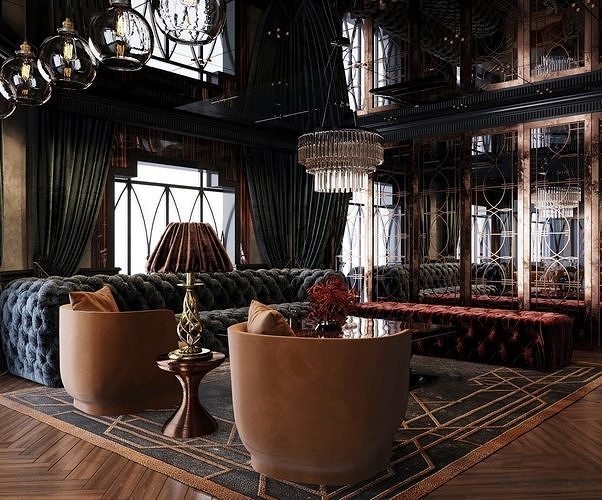 living style European room 3D model