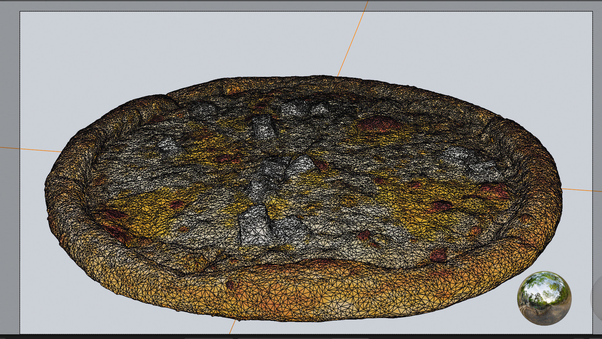 Pizza with mozarella cheese 3D model_5