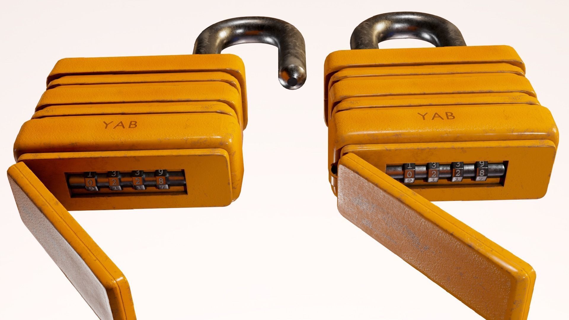 Padlock Low-poly 3D model_10