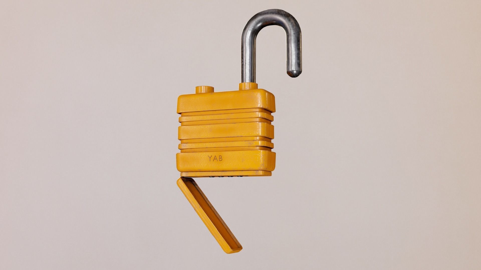 Padlock Low-poly 3D model_13