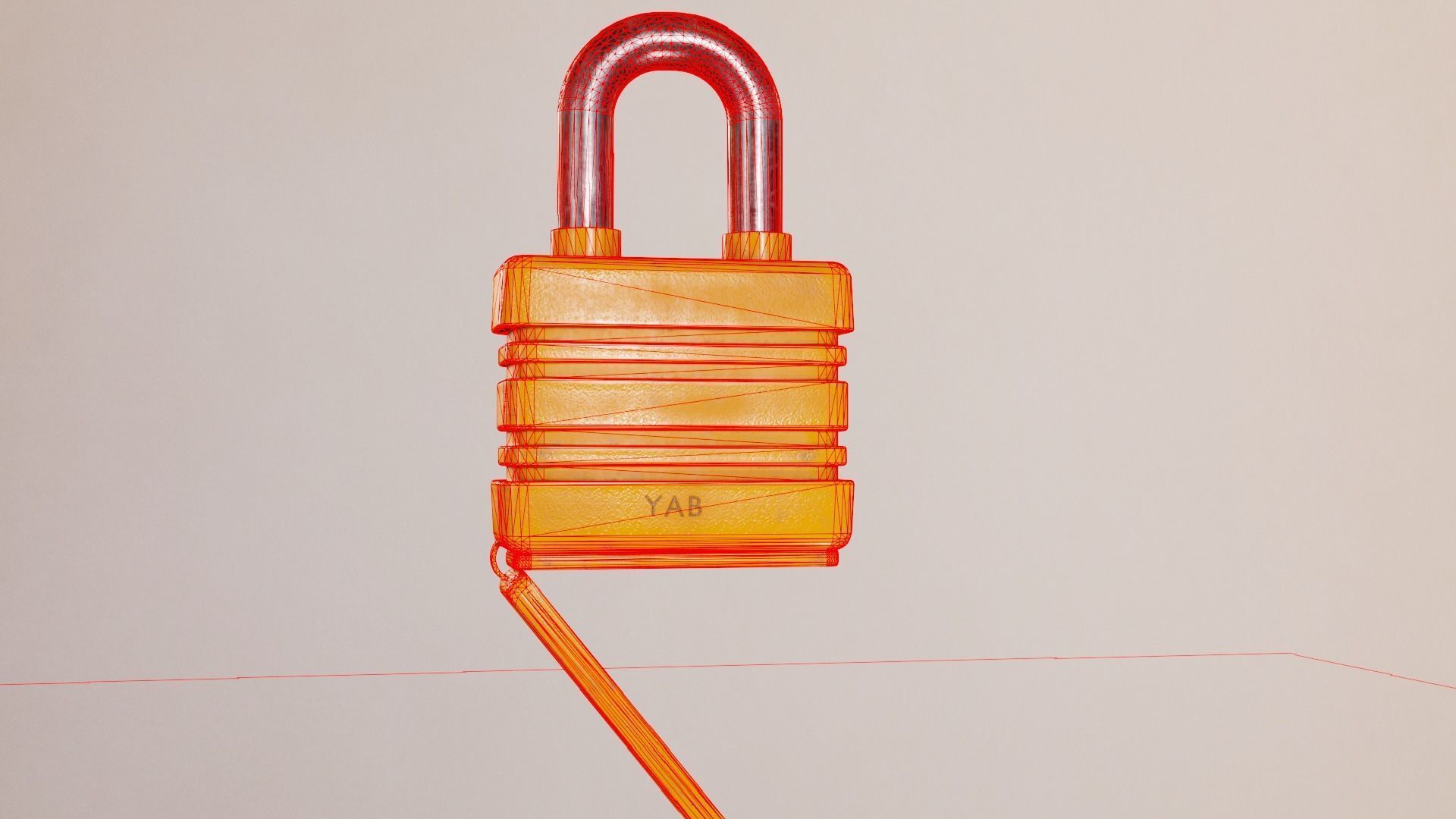 Padlock Low-poly 3D model_5