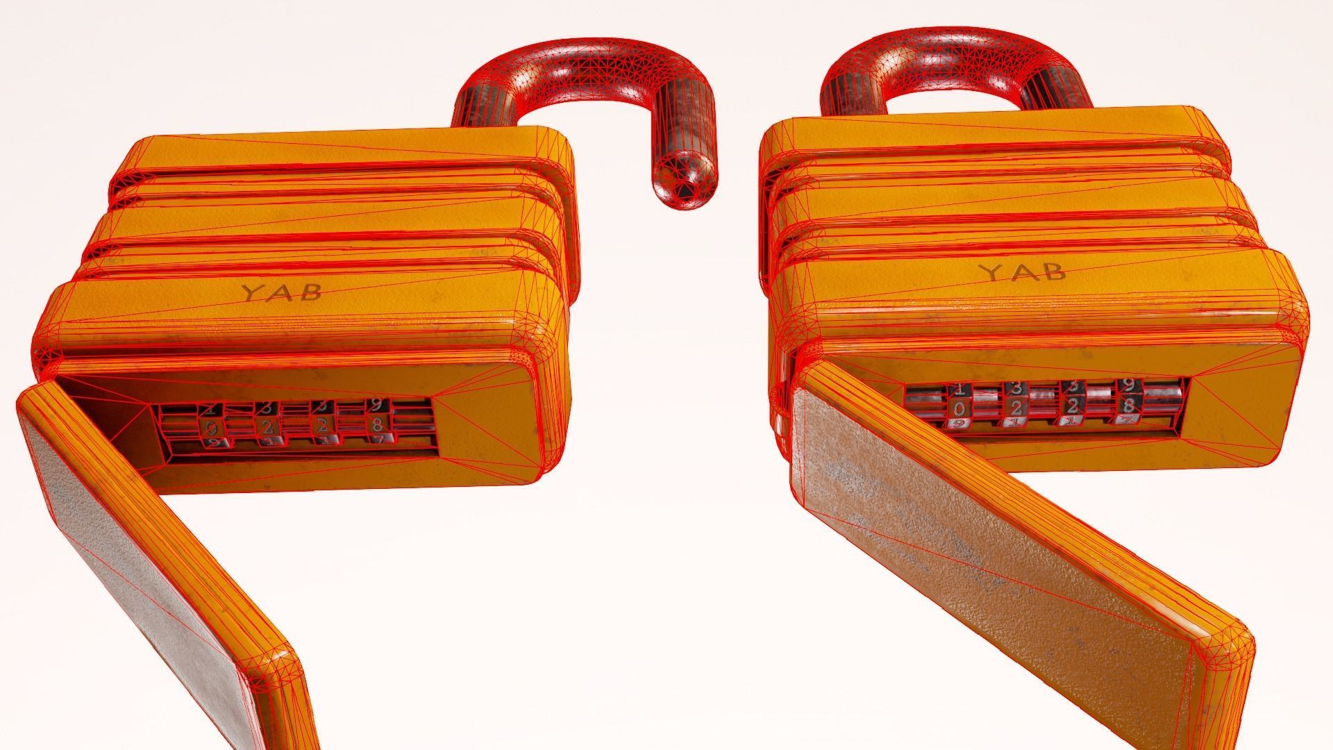 Padlock Low-poly 3D model_11