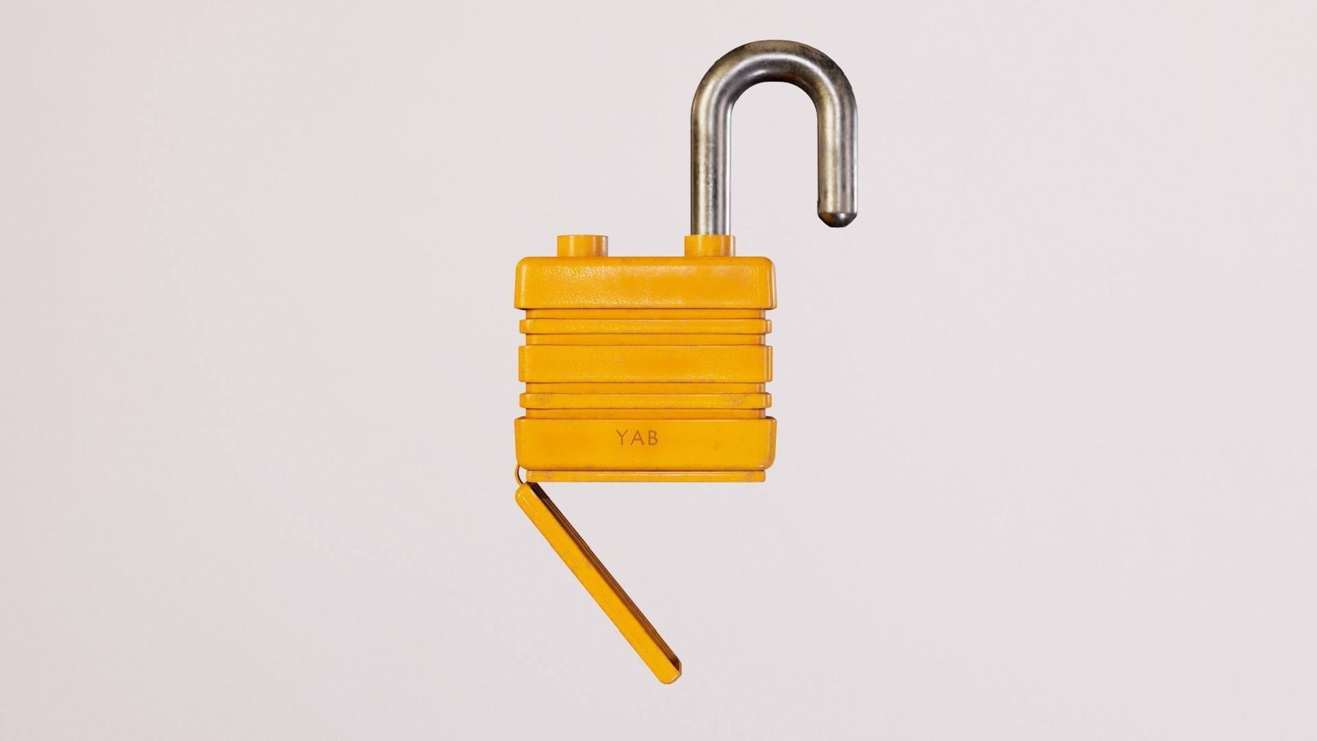 Padlock Low-poly 3D model_2