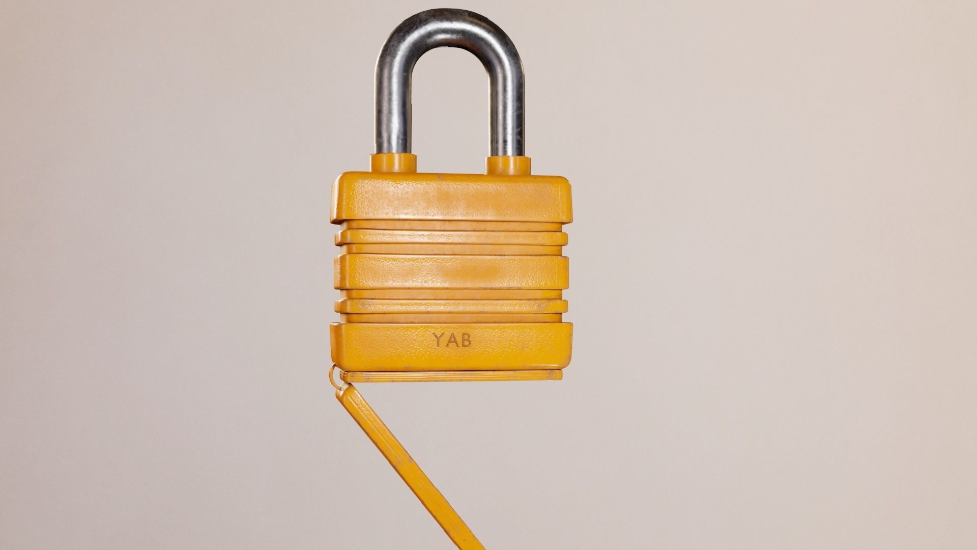 Padlock Low-poly 3D model_4