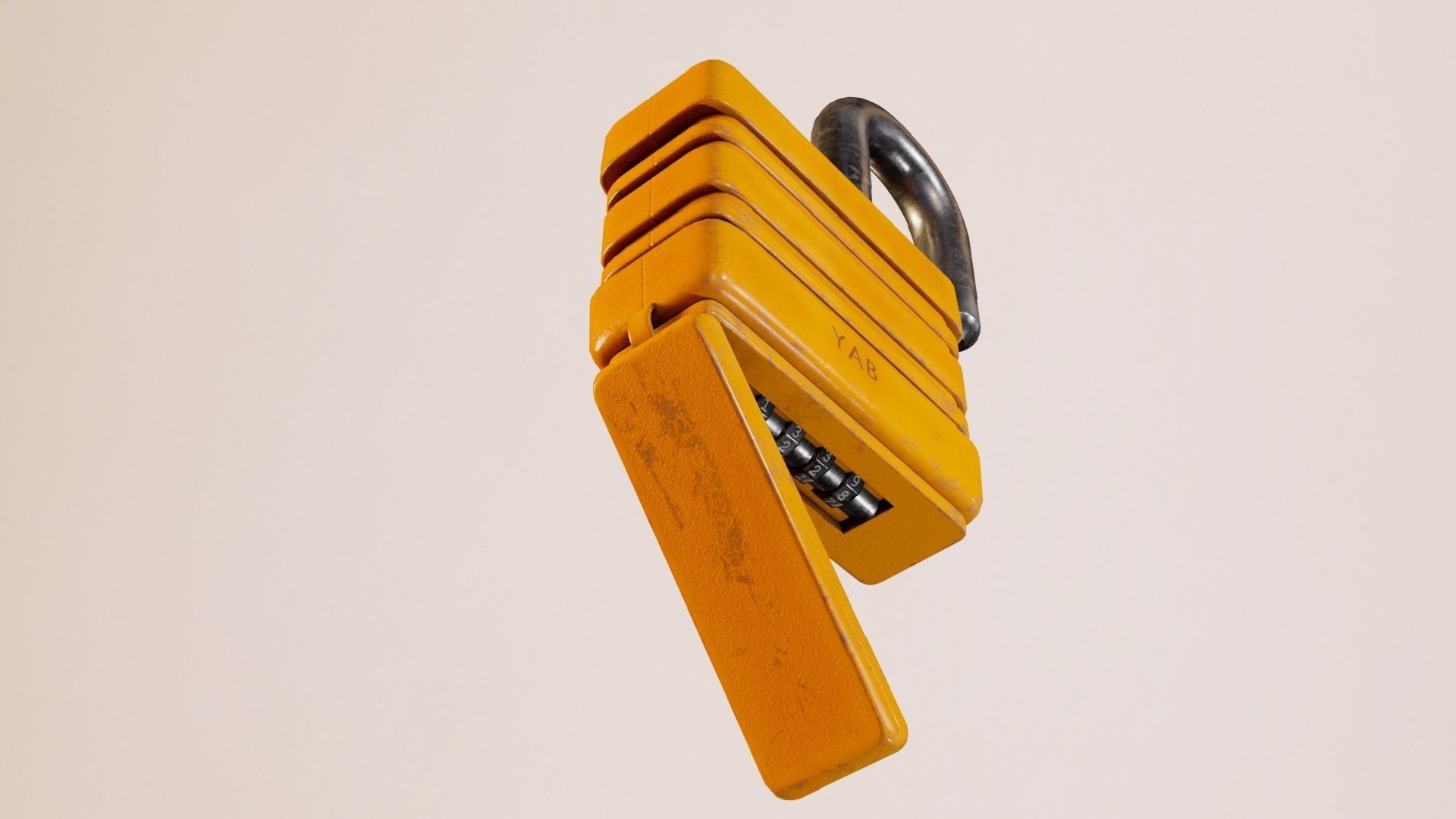 Padlock Low-poly 3D model_17