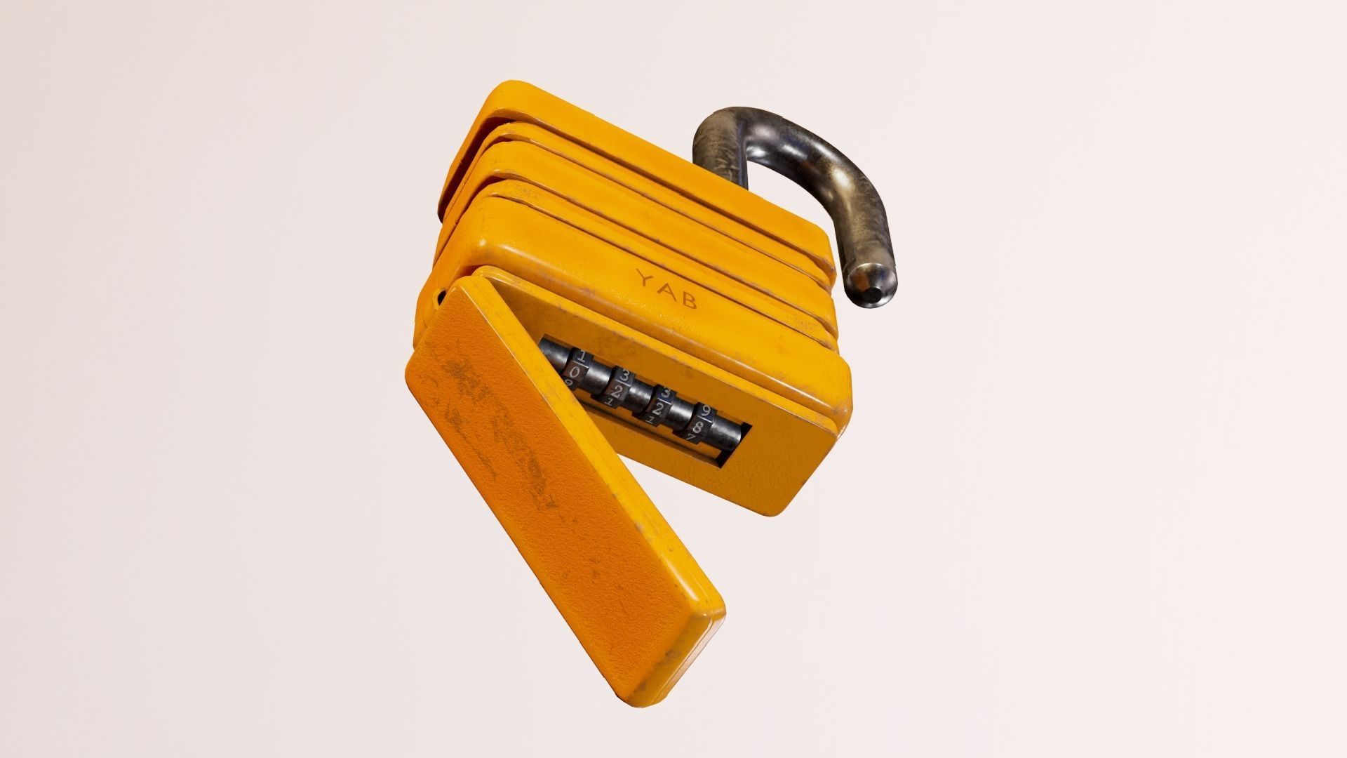 Padlock Low-poly 3D model_6