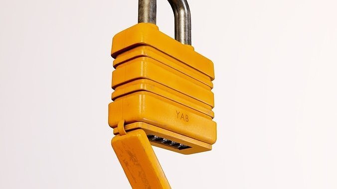 Padlock Low-poly 3D model