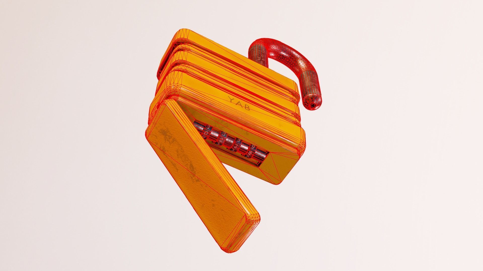 Padlock Low-poly 3D model_7