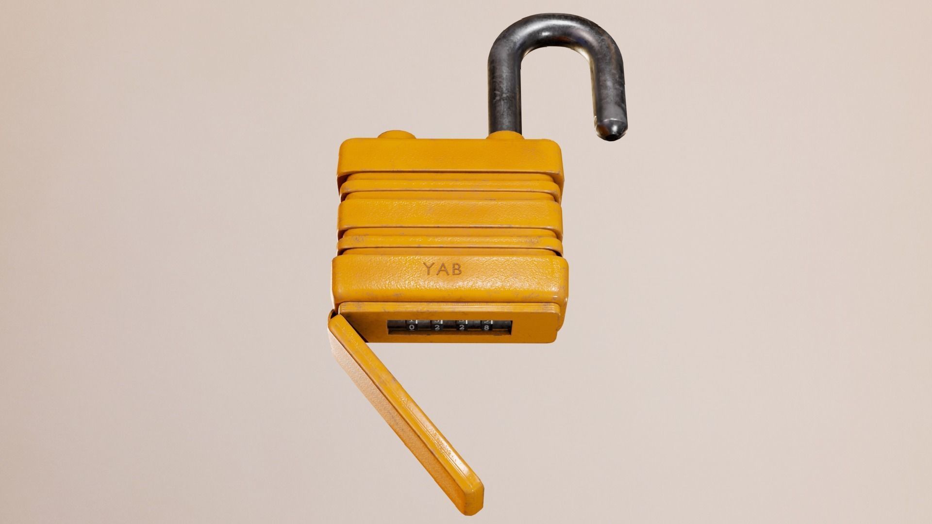 Padlock Low-poly 3D model_16