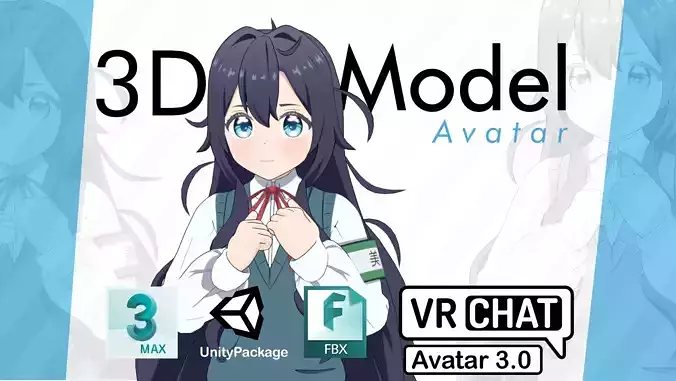 Shizuka 100 girlfriend VRChat 3D model