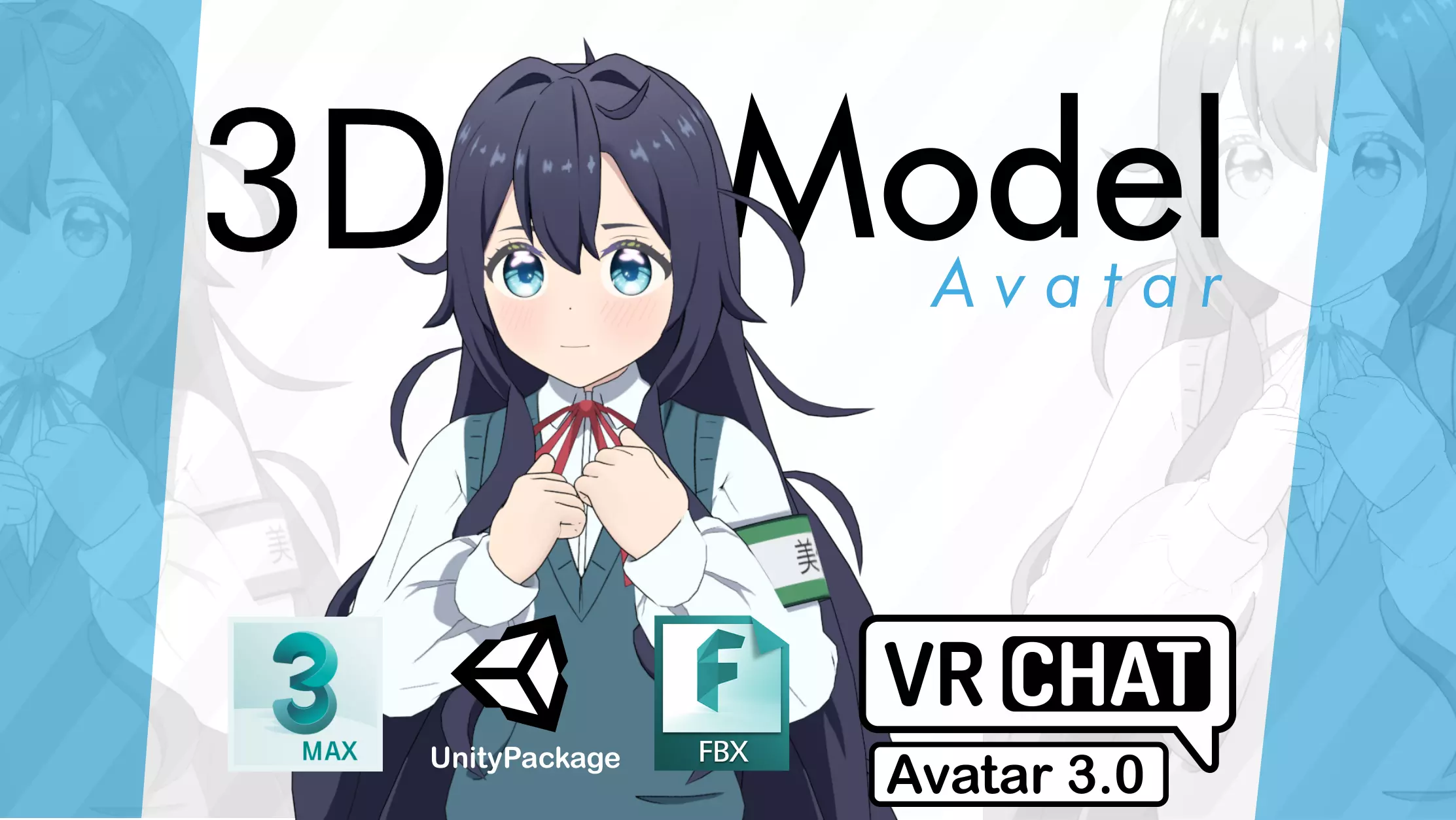 Shizuka 100 girlfriend VRChat 3D model_0