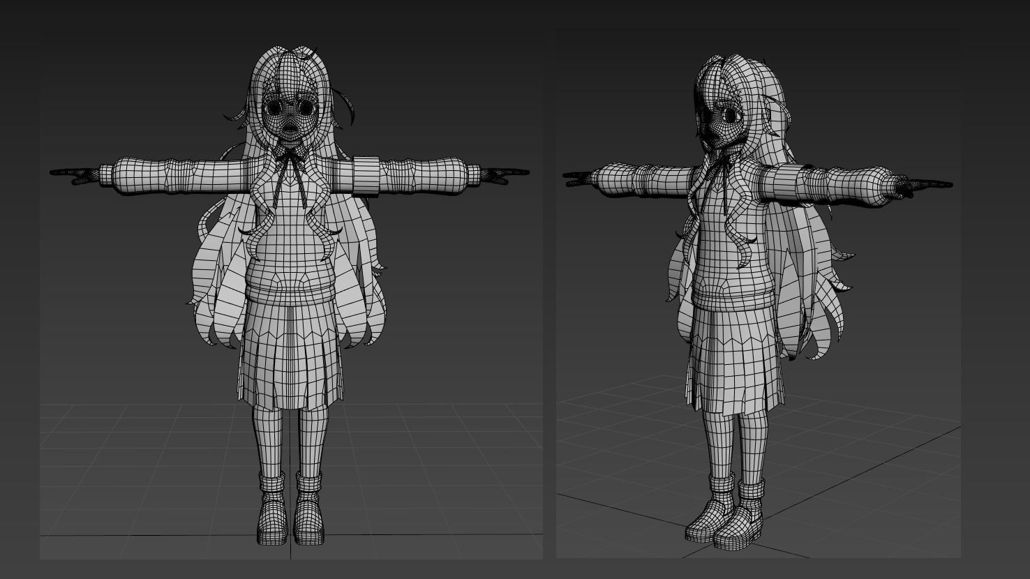 Shizuka 100 girlfriend VRChat 3D model_4