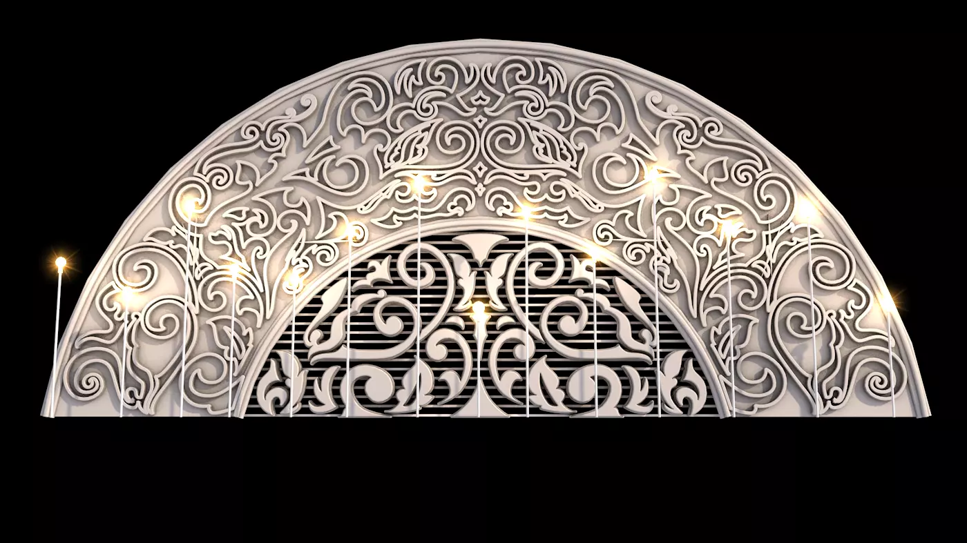 Arabesco with lights 3D model_0