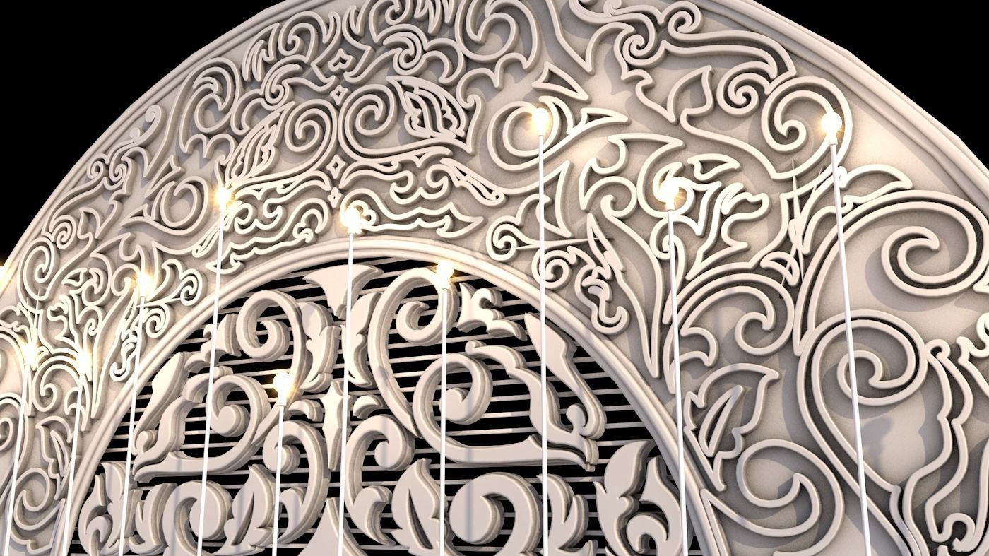 Arabesco with lights 3D model_1