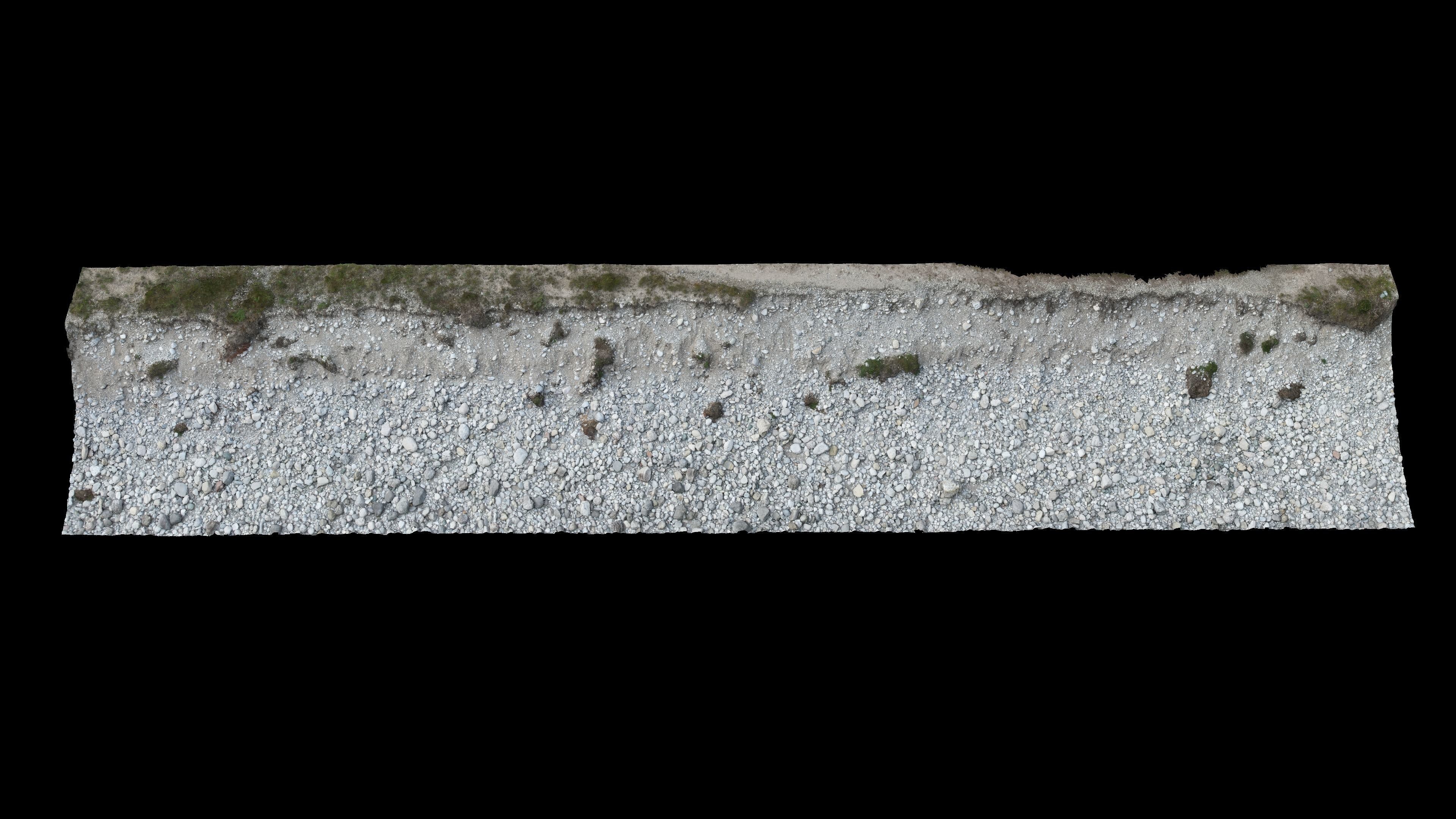 Alpine river gravel embankment-long Low-poly 3D model_11