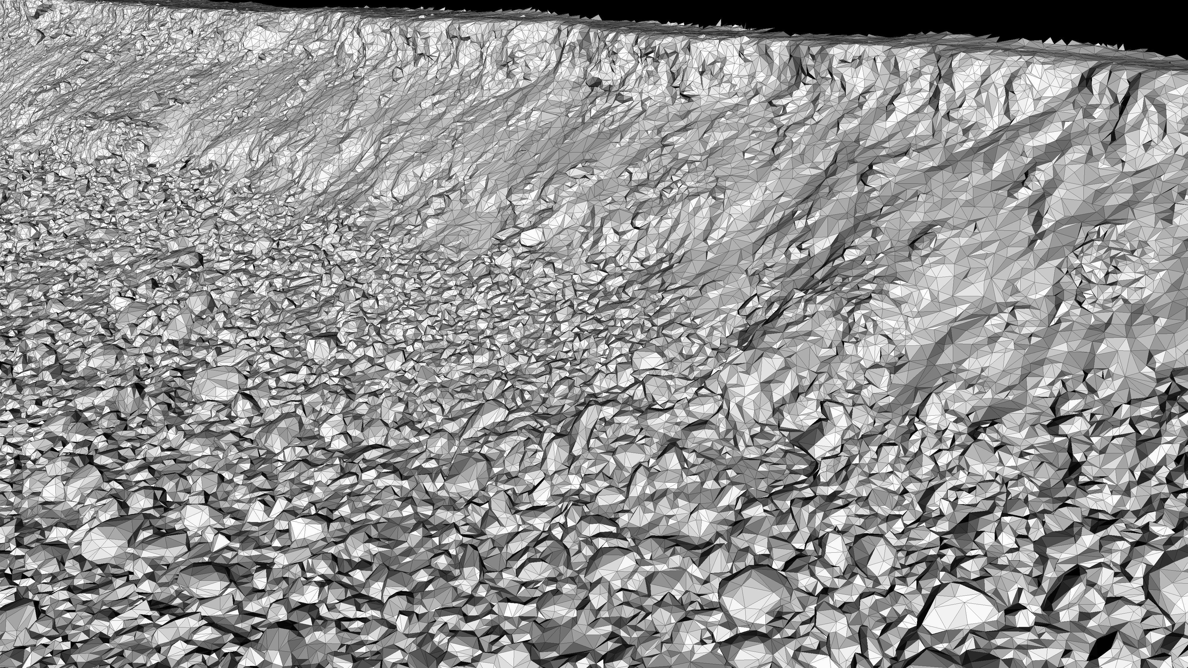 Alpine river gravel embankment-long Low-poly 3D model_28