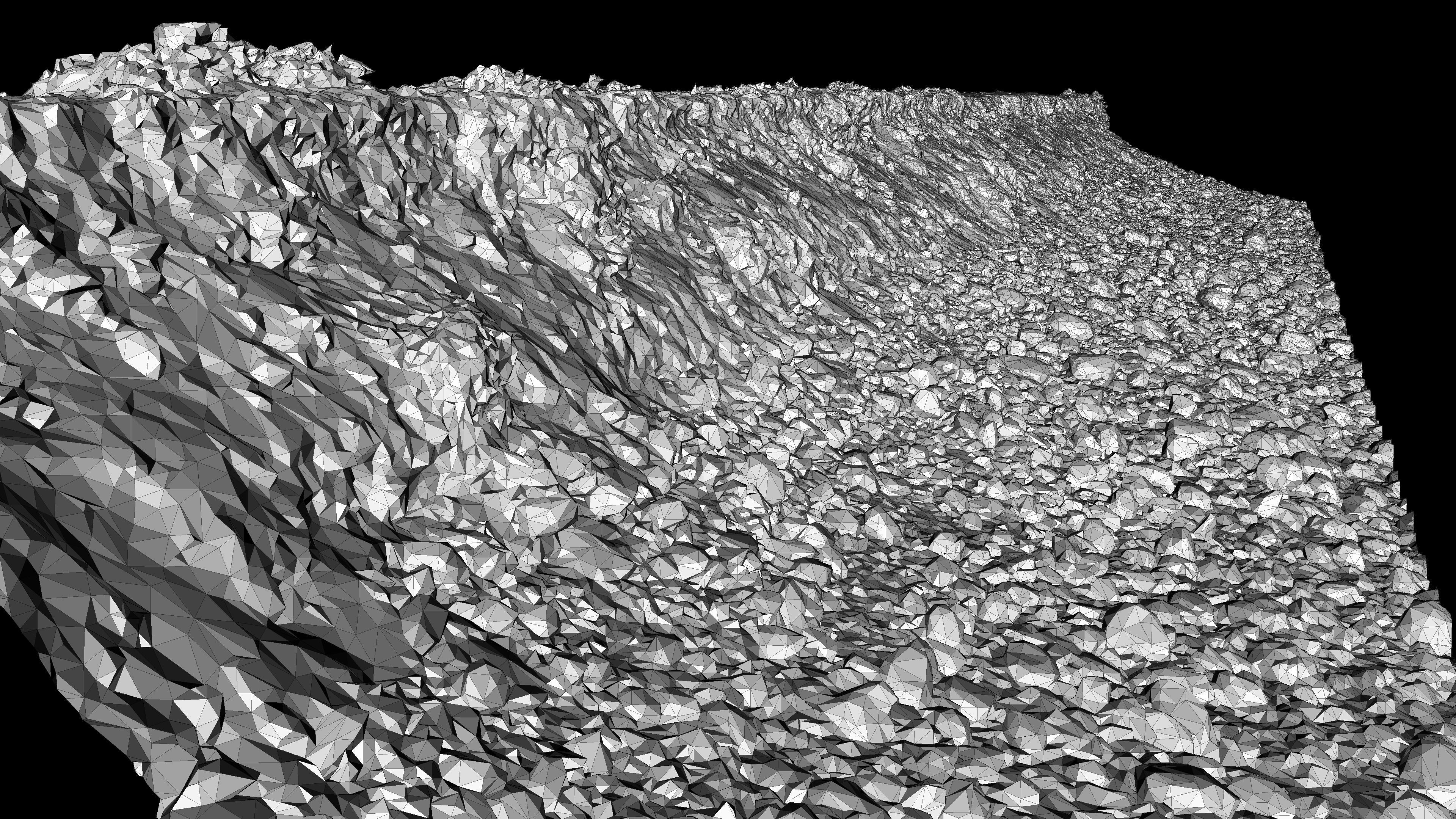 Alpine river gravel embankment-long Low-poly 3D model_29