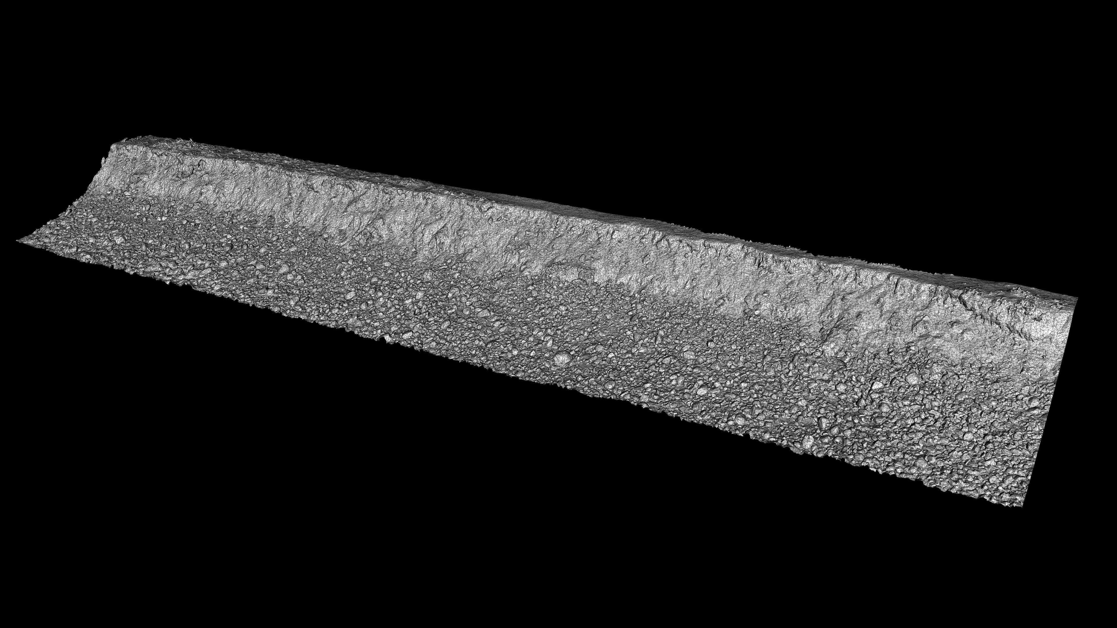 Alpine river gravel embankment-long Low-poly 3D model_26