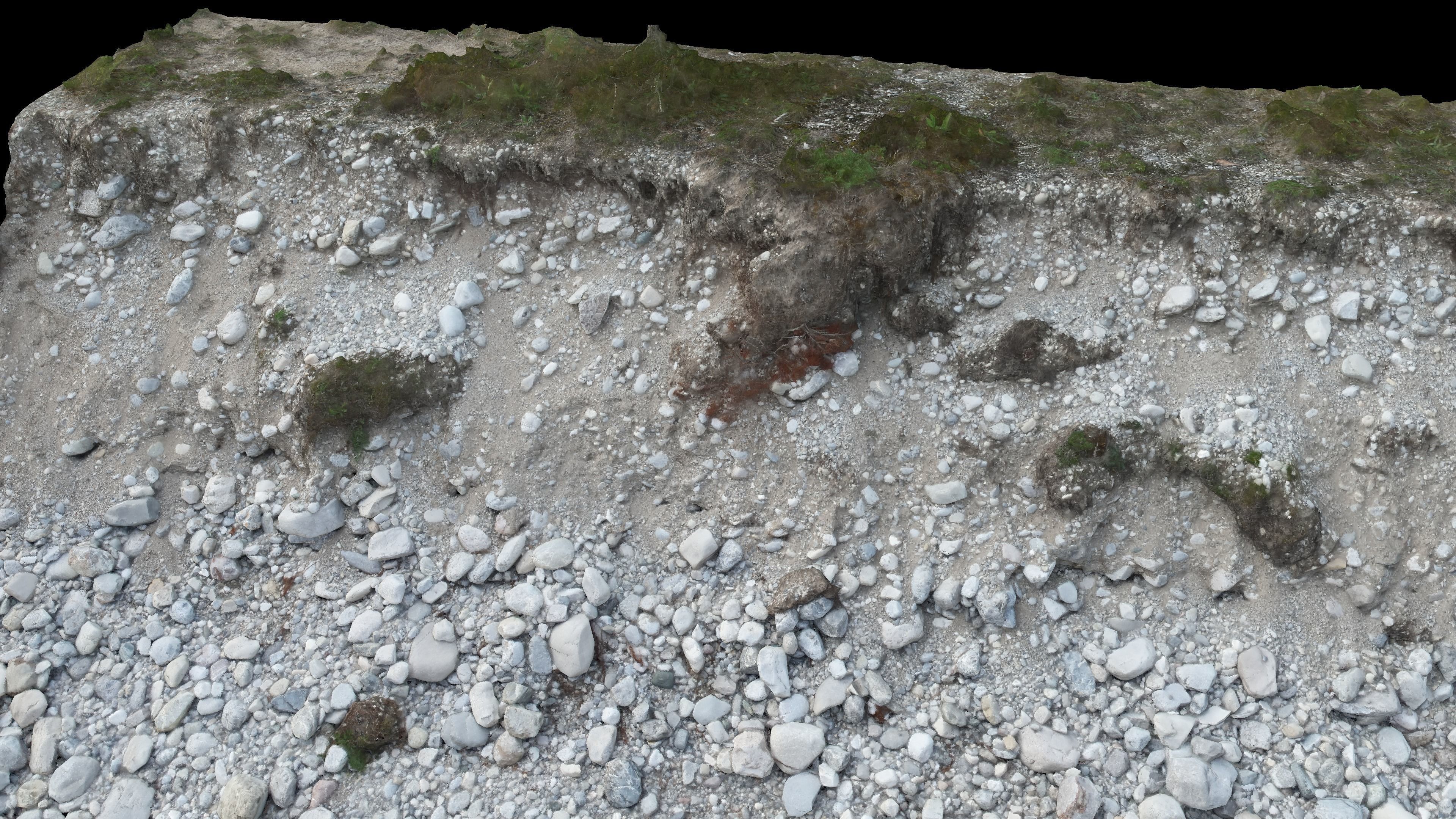 Alpine river gravel embankment-long Low-poly 3D model_23