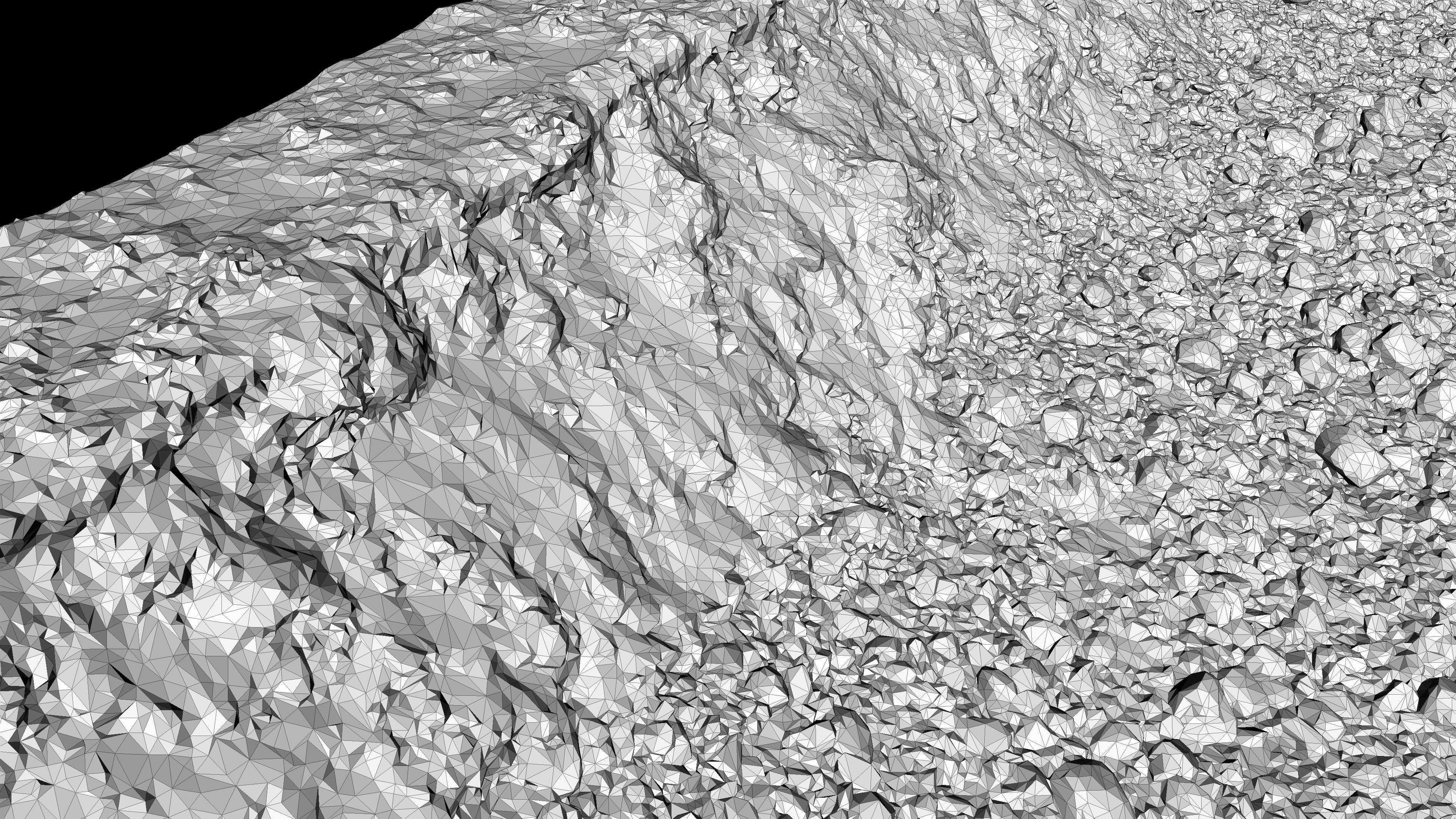 Alpine river gravel embankment-long Low-poly 3D model_30