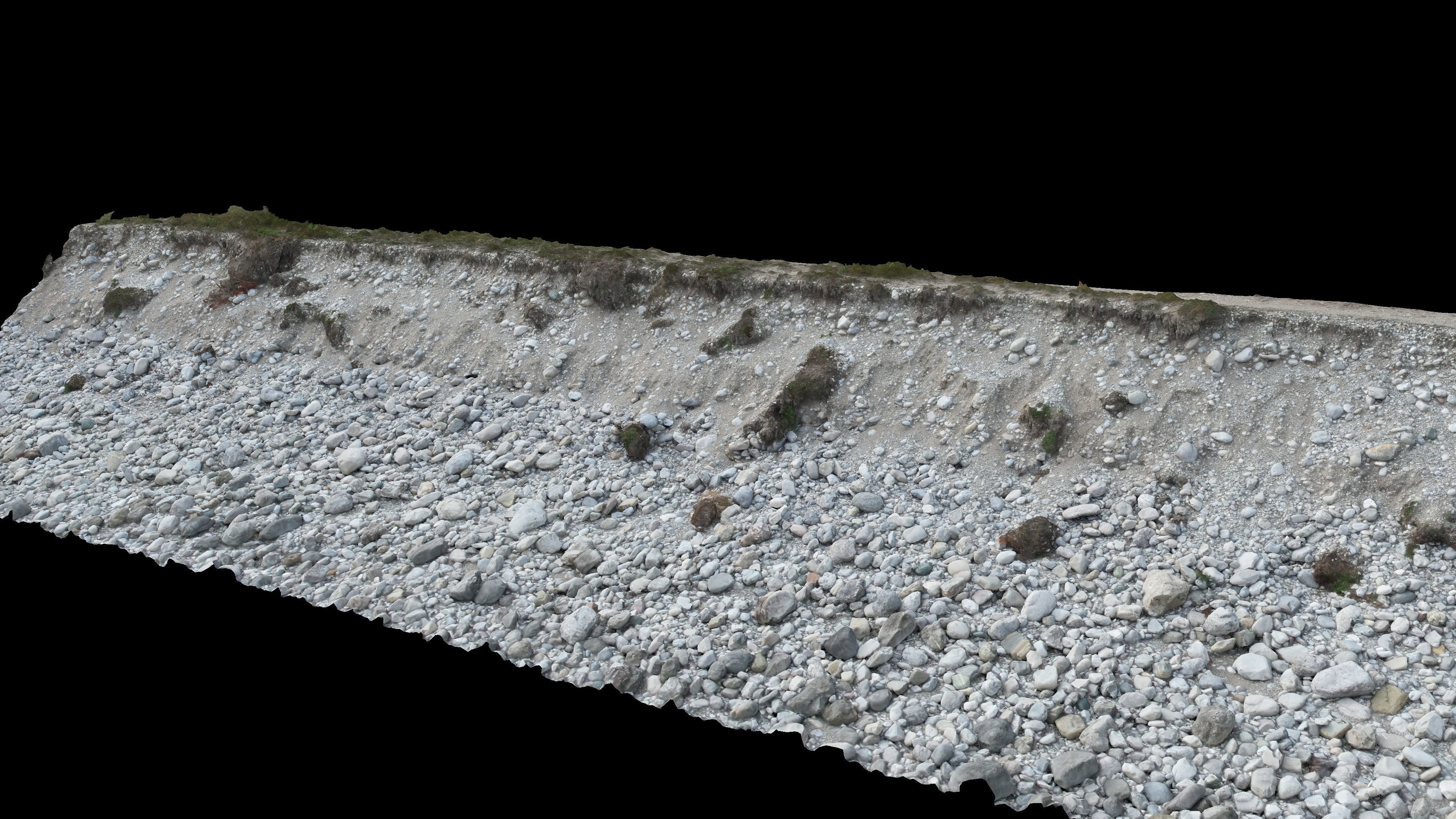 Alpine river gravel embankment-long Low-poly 3D model_18