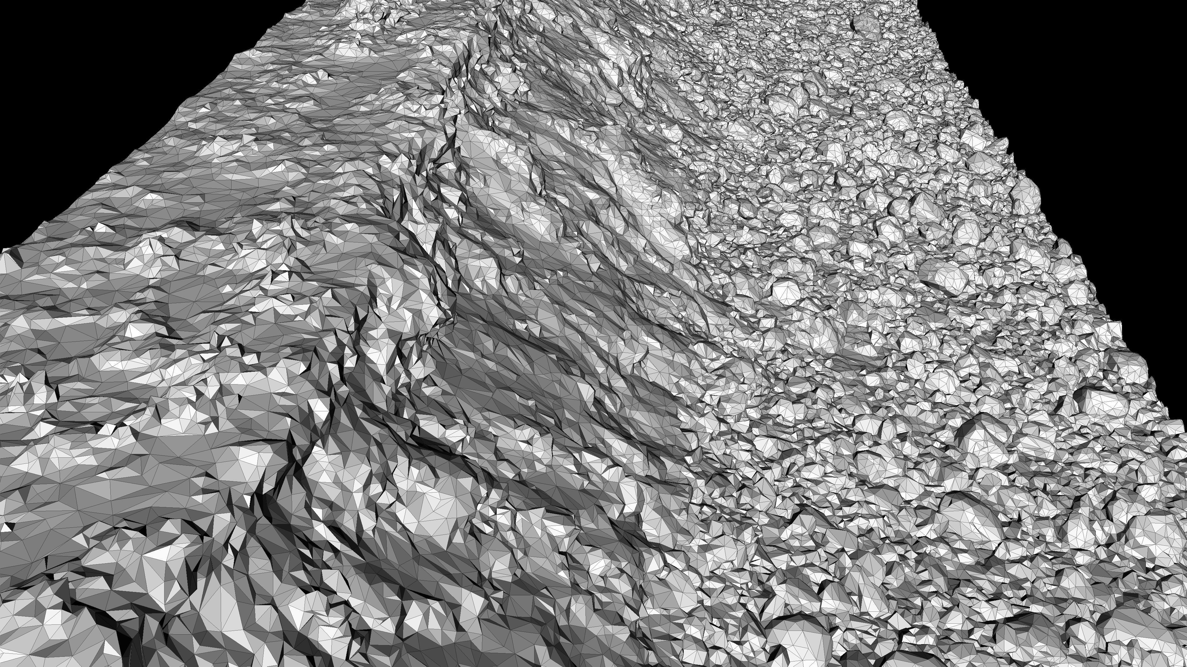 Alpine river gravel embankment-long Low-poly 3D model_31